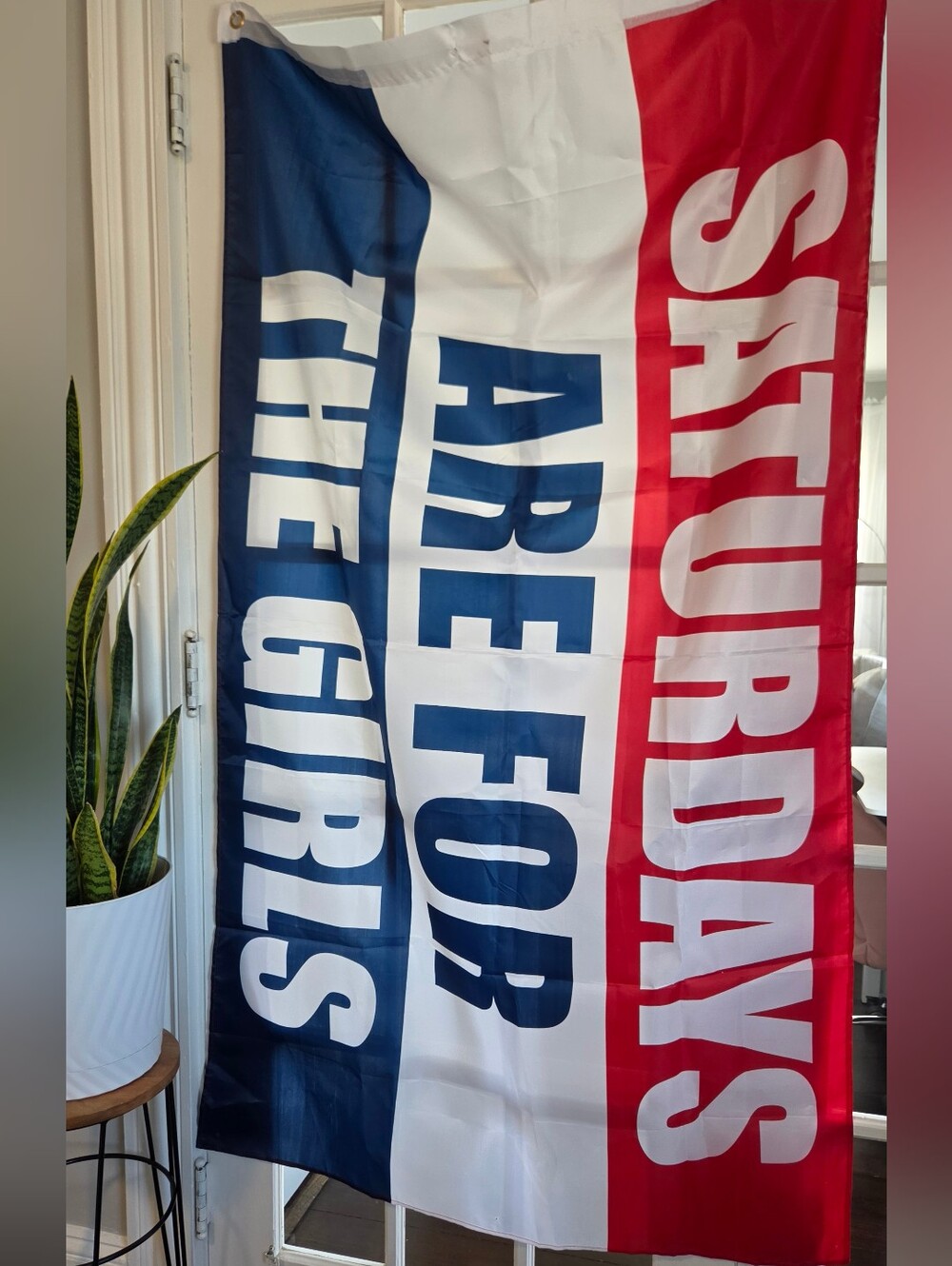 Saturdays Are For The Girls Flag - Red, White & Blue 3'x5'